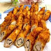 ささみフライ　大葉と梅干しイン